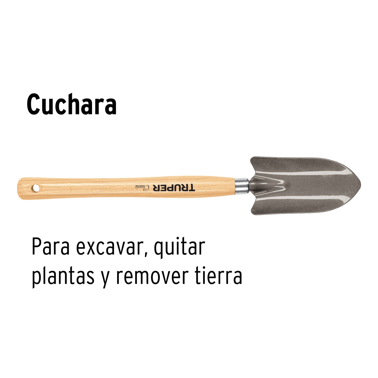 Cuchara para jardín, mango de 15", Truper