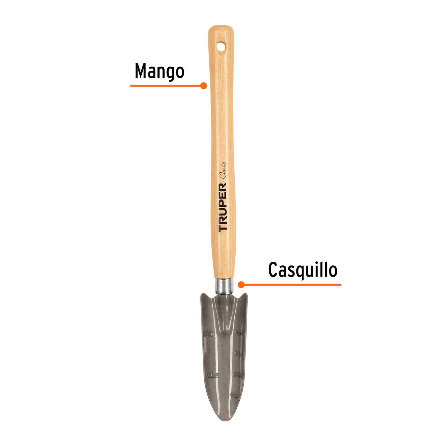 Transplantador para jardín, mango de 12-1/4", Truper